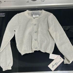Girls 3T dress jacket button down cardigan sparkle rhinestone buttons new nwt